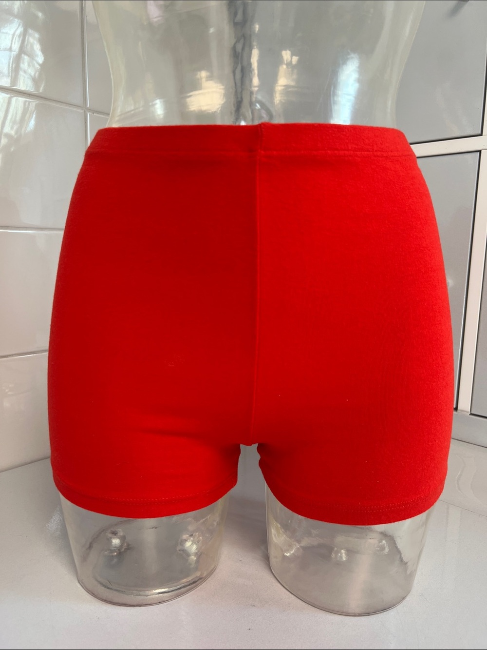 Y2K Bodycon Dance Shorts A/M NWOT. Riot Red